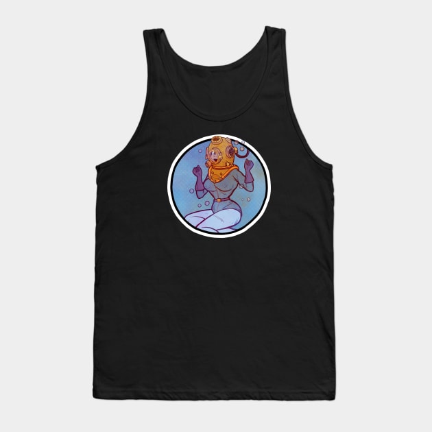 Diver Betty Tank Top by Baddest Shirt Co.